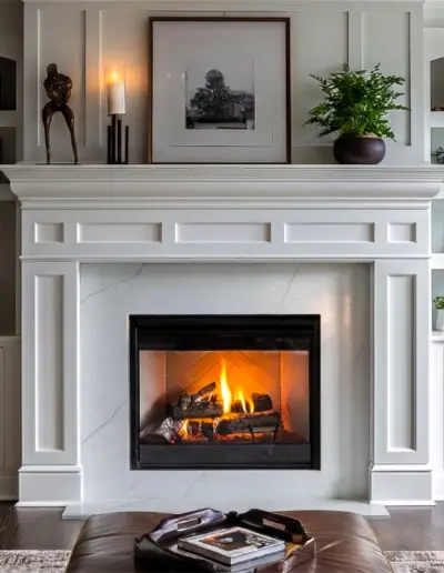 Majestic Mountain Traditional Fireplace