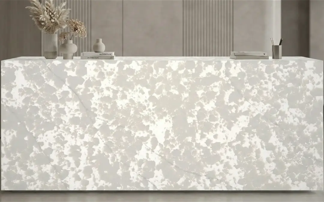 Silver Ice Reception Desk