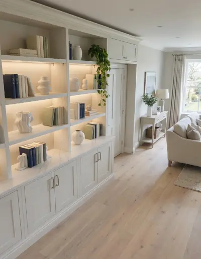 Arabescato Luna Living Room Bookshelves